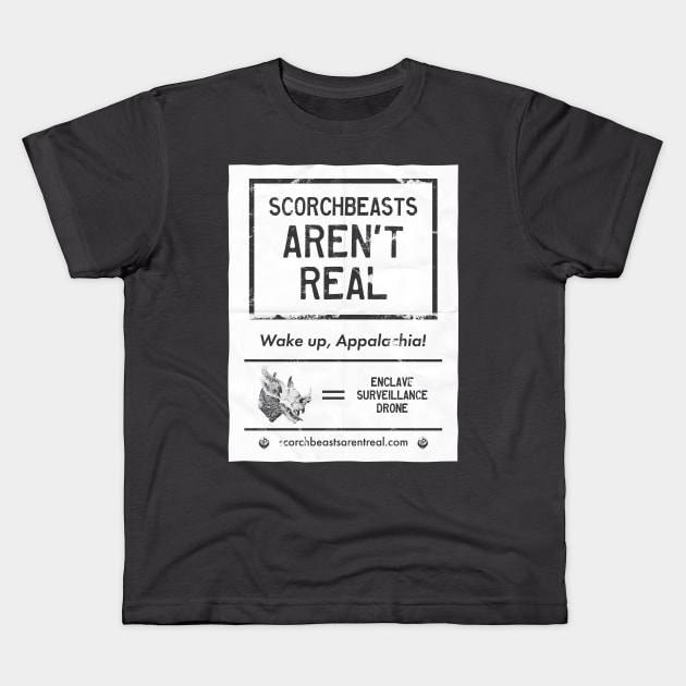 Scorchbeasts Aren't Real (Flyer) Kids T-Shirt by JMDCO